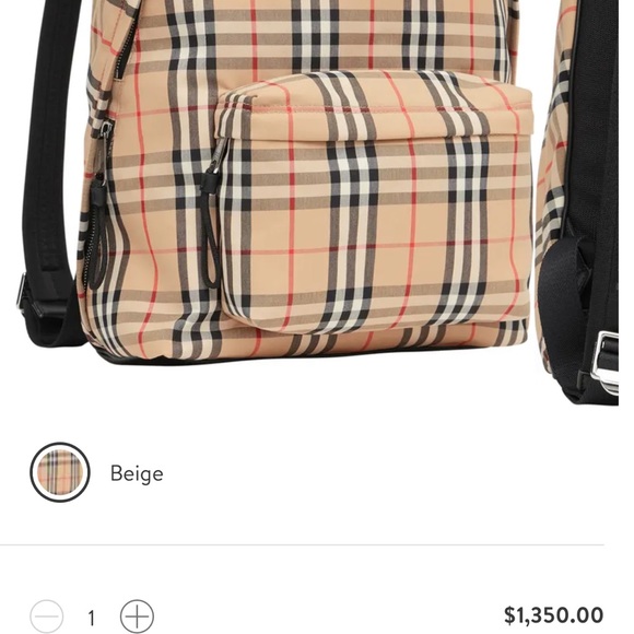 Burberry Backpack - Picture 1 of 6